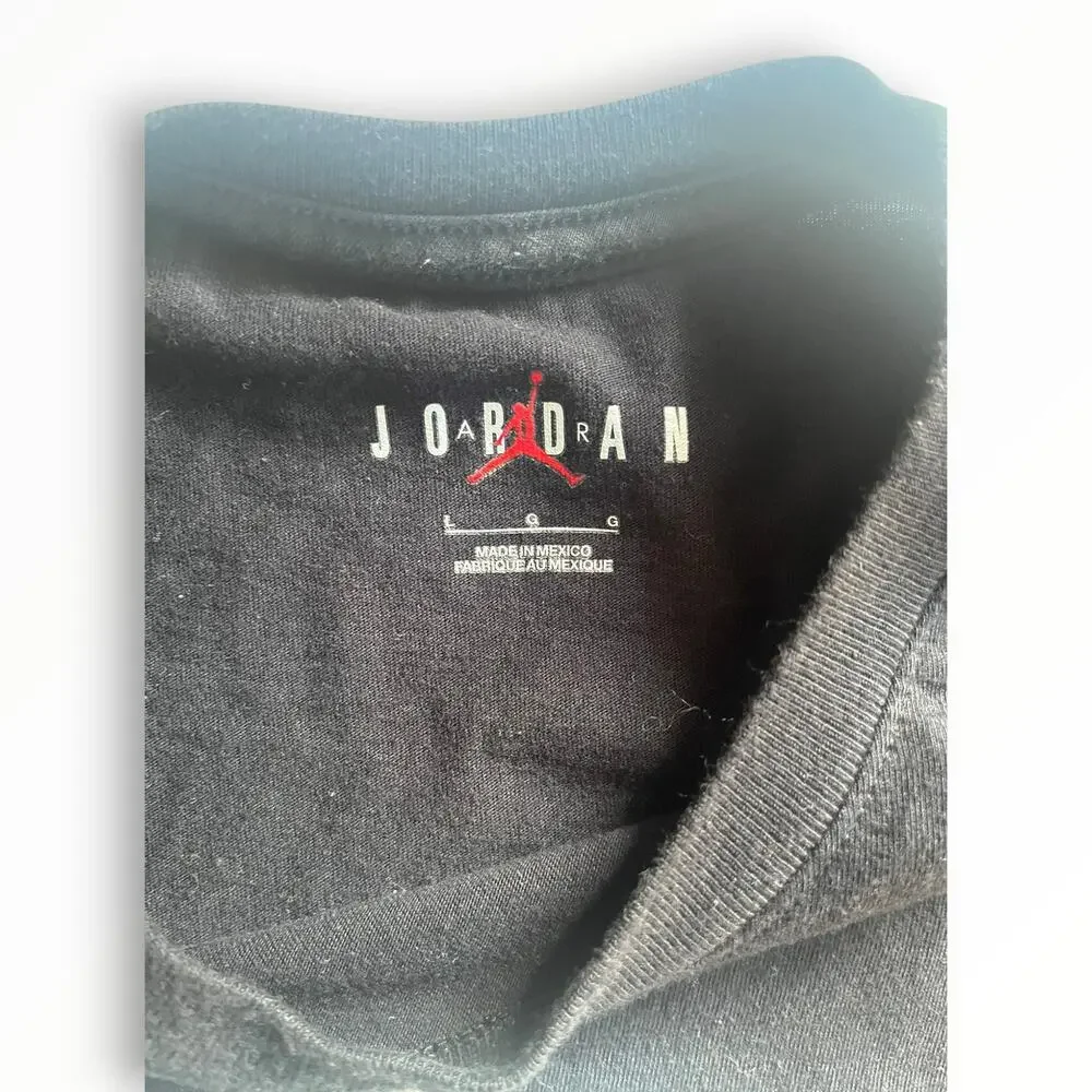 Jordan Black Graphic Tee Shirt | Size Large | EUC